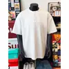 Ropa de Hombre Transfronteriza 2025 Sin Diferencia de Precio Verano Casual Cuello en V Textura de Gofre Holgada de Manga Corta Camisetas Tops Unisex