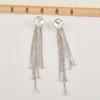 Pendientes largos con borlas y diamantes incrustados, estilo retro europeo y americano, elegantes y exagerados, ligeros y lujosos para mujer.