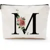 Bolsa Estampada com Padrão de Flores e Carta Transfronteiriça, Presente para Madrinha de Casamento, Necessaire, Porta-Chaves e Moedas Portátil
