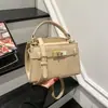 Bolso de Hombro Único de Moda Coreana de Gama Alta Transfronterizo Kelly Mini Cuadrado Simple de Mano Cruzado Bolso para Niños