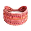 Diadema de Yoga Bohemia Retro Estampada Europea y Americana Diadema Deportiva para Mujer Anti-Sudor Correr Versión Ancha Pañuelo Africano