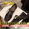Mary Jane plana com tira em T temperamento francês Brogue sapatos pequenos de couro 2026 Sapatos de salto único quadrados artísticos retrô femininos