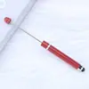 Caneta com Contas para Tela Sensível ao Toque Bobina Única DIY Feita à Mão Caneta Esferográfica Multicolorida Caneta de Assinatura com Contas Educacional para Negócios Atacado em Estoque