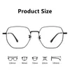 Gafas de Titanio Puro de Alta Calidad Ultraligeras para Miopía para Hombres, Montura Polygonal de Marco Completo de Moda 88020 Gafas Danyang para Mujeres