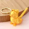 Múltiples Colgantes de Llavero de Animales Realistas Impresos en 3D, Figuras Modelo Articuladas Móviles de Oso y Zorro