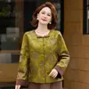 Roupas para mulheres de meia-idade e idosas, jaqueta elegante de alta qualidade estilo chinês, nova moda primavera e outono 2026 para mães, top estiloso