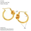 Pendientes Europeos y Americanos de Alta Gama Transfronterizos de Múltiples Capas para Mujer Estilo Ins Fresco de Nicho Pendientes de Acero de Titanio Versátiles de Moda 18K Venta al por Mayor