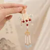 Accesorios para el Cabello Hanfu Estilo Chino Dinastía Ming Cloisonné, Accesorios Versátiles para Sesión de Fotos de Maquillaje y Vestuario Tradicional, Peine para el Cabello con Borla Larga, Adornos Elegantes para el Cabello