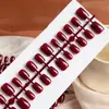 Parche de Uñas Color Sólido Rojo Ancara Ojo de Gato Armadura de Uso Temperamento Uñas Postizas Sexy Producto Terminado Código Lote de Armadura