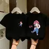 2026 Camisetas de Algodón Puro de Manga Corta para Niñas Kidsren Tallas Mediana y Grande Camisetas de Manga Corta Cuello Redondo Ropa de Verano para Niñas