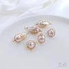 Ouro Claro 14k Preservar Cor Bolsa Fio de Cobre Ouro Real Enrolamento de Flores Pingente de Pérola Imitada DIY Pulseira Brincos Acessórios para Pingente