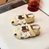 Sandalias Cerradas de Encaje con Moño Estilo Hada para Niñas Modelo Nuevo Verano 2026 Zapatos de Playa Princesa para Bebé Huecos Suela Suave
