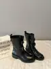 Ropa de Trabajo Nuevo Estilo 2026 Botines Hebilla Botas Martin Mujer Retazos Cuero Retro Correa Versátil Estilo Británico Adelgazante Otoño Invierno