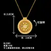 Europa y Estados Unidos transfronterizos súper ventas collar de girasol giratorio estilo palacio femenino joyería de esmalte oro de arena no se decolora por mucho tiempo accesorios