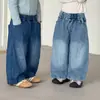 Jeans de pierna ancha para niños, pantalones de pierna curva para niños, colección de otoño para niñas, nuevos estilos primavera/otoño 2026, pantalones largos casuales para bebés