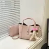 Bolso Vintage de Nicho para Mujer, Nuevo Modelo 2026, Bolso Cubo Simple con Patrón de Lichi, Bolso Cruzado Versátil de Moda