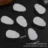 Acessórios de vidro atacado imitação de folha de jade pingente de jade branco nada cartão luz verde colar diy pulseira pingente