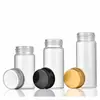 Botella de vidrio con tapa, minibotella pequeña para medicamentos, sin plomo, de vidrio transparente, sellada, de control, subembotellada, venta al por mayor