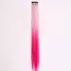 Extensões de Cabelo Coloridas Infantis com Tinta Pendurada na Orelha, Rabo de Cavalo de Peça Única, Mechas, Dreadlocks de Street Dance, Penteados Infantis para Meninas, Acessórios de Cabelo para Meninas
