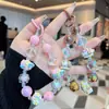 Cadena de Teléfono Móvil con Cuentas Láser Pintadas a Mano de Colores Creativos Llavero de Cristales de Moda Adornos Colgantes para Bolsos de Mano de Alta Gama