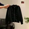 Nuevos diseños de otoño/invierno de Europa y América: Elegante y versátil cárdigan de punto de manga larga con cuello alto y doble cremallera, perfecto como suéter o prenda exterior para mujer