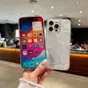 Adequado para Apple 18Promax Gaze de Pena Brilhante Ondulado Textura Fosca iPhone Celular Android Capa Macia e Dura Personalização UV