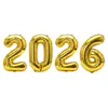 Transfronterizo 16 pulgadas 32 pulgadas 40 pulgadas Juego de Números 2026 Decoración para Celebración de Fiesta de Cumpleaños de Año Nuevo Globos de Número de Papel de Aluminio