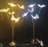 Novos Adereços de Casamento: Borboletas de Ferro e Pássaros Voadores para Guiar o Caminho, Decoração de Palco T para Salão da Cerimônia de Casamento e Arranjo de Luzes de Chão Iluminadas