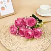 7 Cabeças Rosa Pérola Estilo Outono Cena de Casamento Sala de Estar Buquê Enfeites Flores Artificiais Fabricantes de Comércio Exterior Atacado Flores Artificiais