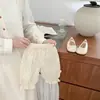 Calça Repelente de Mosquitos com Estampa de Bolinhas Suave Estilo Coreano para Crianças Meninas Roupas de Verão Fluida Respirável Cintura Elástica Versátil Calça Jogger
