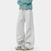 Calça Casual Outdoor de Pernas Retas para Caminhada Esportiva Repelente à Água Marca Long Tide Modelo Solto Color Block Calças de Outono Masculinas Listras