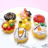 Colgante creativo de resina con forma de anillo para pastel, con forma de comida, para hacer tu propio colgante de cadena para teléfono móvil, modelo de adorno, material decorativo, accesorios.