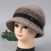 Gorro de invierno para mujeres de mediana edad y mayores, gorro de lana tejido para madres, gorro de lavabo grueso y cálido con forro polar para abuelas, gorro de algodón para señoras mayores