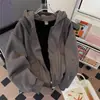 Sudadera tipo cárdigan Cleanfit para hombre, Otoño e Invierno, Estilo Americano Oversize Desestructurado con Capucha, Holgada de Peso Pesado, Marca de Tendencia