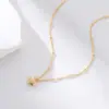 [Colar Requintado] Colar para Mulheres Corrente de Camada Dupla de Verão Design de Nicho Colar Casual, Requintado e Mais Fácil de Combinar