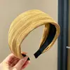 Diadema de punto estilo retro americano de ala ancha, de alta gama, adecuada para frentes amplias, a la moda, versátil para uso diario y para ir al trabajo, pinza para el pelo y accesorio para el cabello