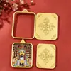 Cajas Gahu Estilo Tíbet, Venta al por mayor de Thangkas, Cajas Conservadoras de Color, Varios Tamaños, Estuches Rectangulares y Redondos, Colgantes de Collar de una Cara al por mayor