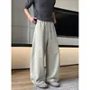 Calças casuais masculinas da moda de perna reta, calças de moletom de corte solto, novo estilo de outono, estilo de rua americano desconstruído, perna larga, corte solto