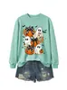 Amazon eBay estación independiente moda divertida versátil mujer fantasma calabaza murciélago lazo sudadera transfronterizo