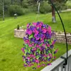 Popular 45 Malhas Montado na Parede Eucalipto Artificial Glória da Manhã Flor de Seda para Casa, Casamento, Pátio, Trepadeira, Flor Artificial Violeta