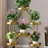 Suporte de Flores Sala de Estar de Chão Novo Rack de Armazenamento Varanda Multi-Camadas Ferro Pothos Exibição de Plantas Vaso de Flores Suporte de Flores