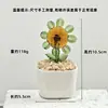 Adornos de Escritorio Hechos a Mano de Flor de Jacinto Suculento Esmaltado Decoración de Maceta de Planta Artificial de Vidrio Micro Paisaje Creativo