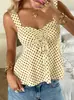 Camisola de Verano 2026 Nueva con Lunares Camisa Fresca y Dulce Estilo Vacacional Europeo y Americano Camisola para Mujer