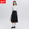 Venta al por mayor transfronteriza de atuendos profesionales rosas nuevos de primavera y otoño: camisas de manga larga y conjunto de dos piezas de moda para mujer con camisa y falda