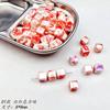 DIY com Contas Novo Quadrado Chinês DIY Tinta Salpicada Pia Furo Reto Contas Soltas Pulseira Colar Brincos Estilo Frio Artesanal