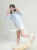 Ropa de protección solar original de hilo de seda helada para niños UPF50+ para verano, ultraligera, transpirable, con sensación fresca, para niños y niñas al aire libre