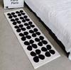 Tapete de Quarto Xadrez Preto e Branco Simples Imitação de Caxemira Cobertor Fresco para Cama em Casa Varanda Janela Saliente Tabuleiro de Xadrez Tapete de Chão Antiderrapante