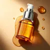 Botella transparente de 30 ml con dispensador para loción, botella de vidrio de fondo grueso para sérum, botella dispensadora de aceites esenciales para productos de cuidado de la piel