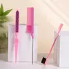 Conjunto de Pentes para Tingir Cabelo, Pincel Penteador para Mechas Ferramentas de Penteado, Pincel para Sobrancelhas, Pente para Desfiar, Pente de Cauda para Separar Conjunto de Três Peças