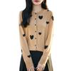 Cardigan de Lã Penteada Gola Redonda Tricotado Estilo Francês Novo Primavera 2025 Blusa Solta Versátil para Mulheres
